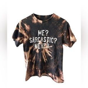 Bleach-Dyed Graphic T-Shirt